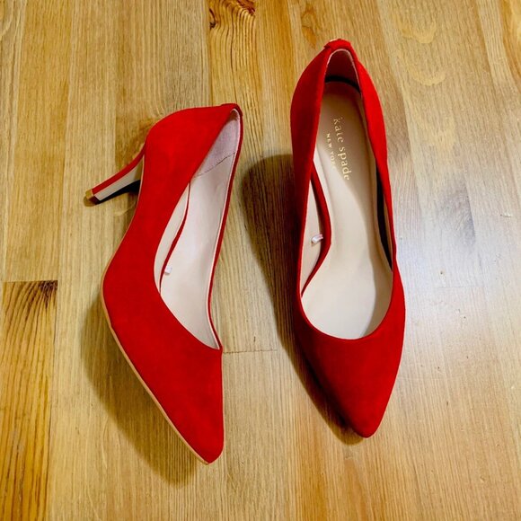 Kate Spade NY Vida suede upper heeled pump - Picture 1 of 7